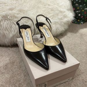 Jimmy Choo Chocolate Brown Sling Back Heels